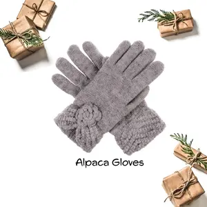 Warm Alpaca Gloves with Double Layer | Cycling Gloves | Driving Gloves | Resist Low Temperatures | Gift for Her | Back to school gloves