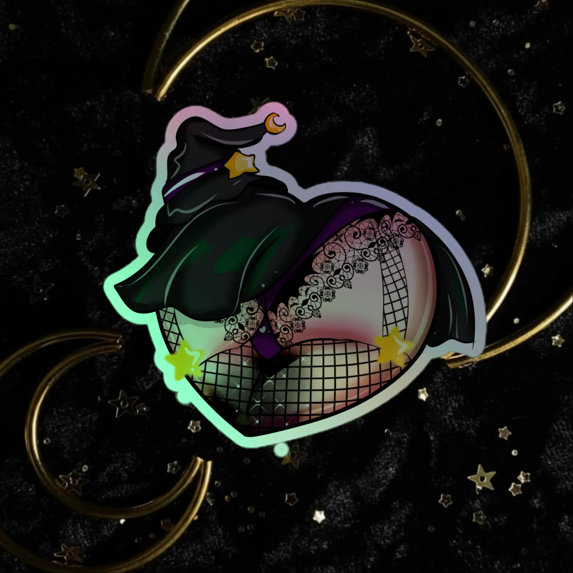Hex Witch Pale Booty Holographic stickers