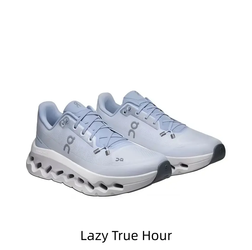 Pastel Light Blue Hollow Wave Cushion Running Trainers Breathable Engineered Mesh Lightweight Anti-slip Road Sneakers Ladies Daily Jogging Coffee Shop Casual Walking Shoes