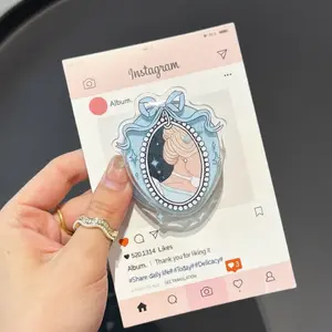 Princess Mirror Phone Grip, MagSafe Pop Socket, Kindle Holder, Fairy Tale Aesthetic Grip, Cute Princess Gift, Vintage Mirror Phone Stand, Soft Girl Fantasy Accessory