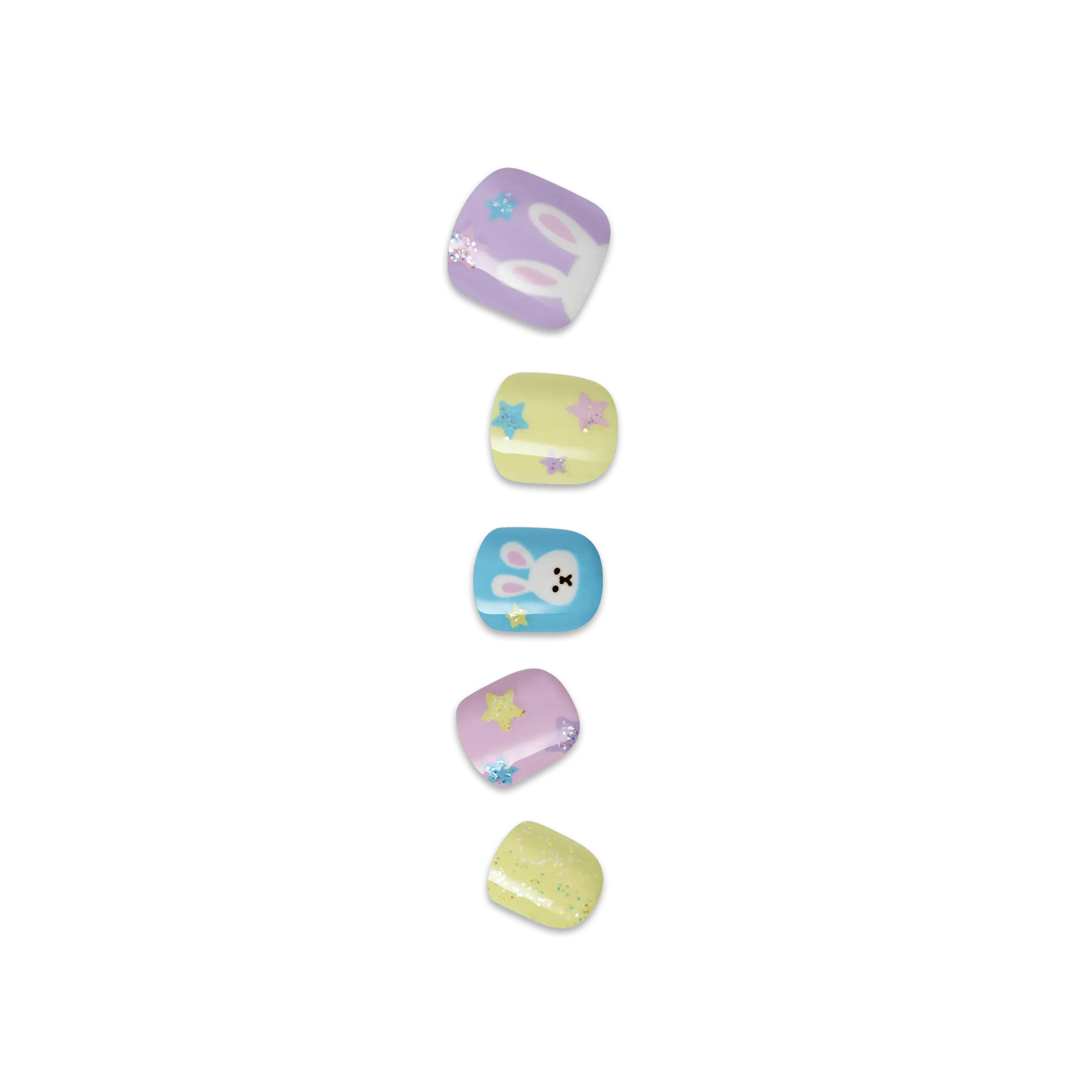 Impress Kids No Glue Fake Press On Nails - Easter Charm | Design, Multicolor, Kids, Squoval, Manicure