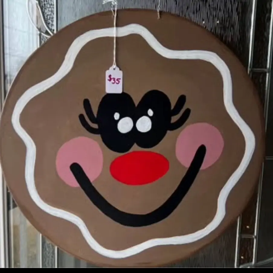 Gingerbread Door Sign - Traditional Design for Home Decor with Gingerbread Flavor