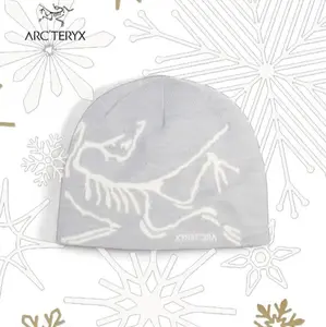 Arc'teryx Black Bird Head Toque Beanie, Warm Wool Knit Ski Hiking Winter Hat