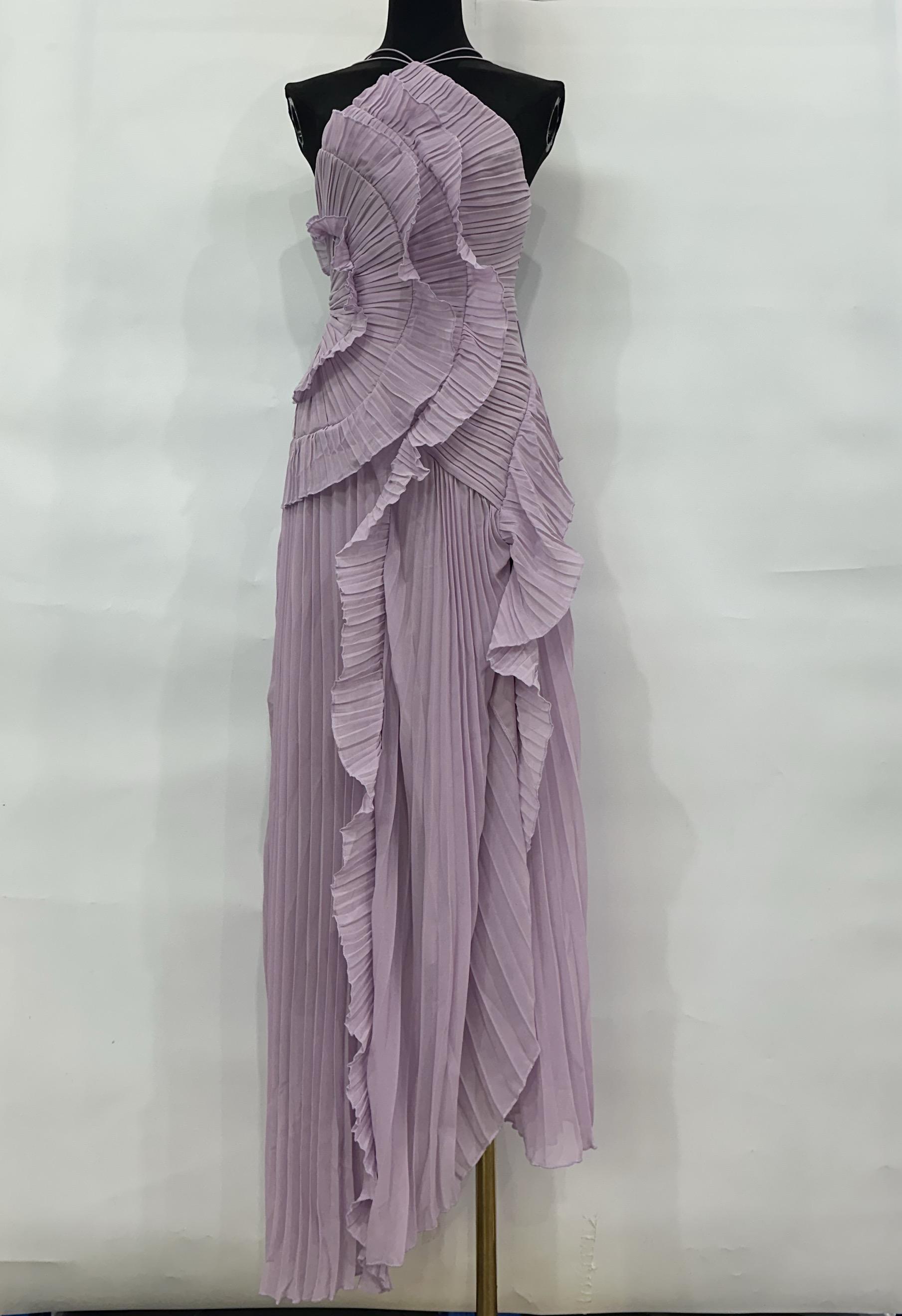 European and American women's clothing 2025 summer new fashion strapless sexy backless slit tassel temperament dress