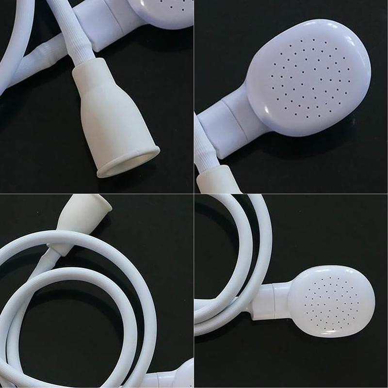 Sink Spray Rubber Hose,Portable Sink hose Attachment for Faucet,Hand Held Shower Head Sprayer for Bathing Baby,Pets,Washing Hair,Rinsing Vegetables Dog Wash Sprayer (A-white)