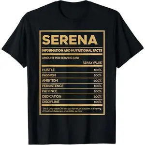 Serena Nutrition Information Amount Per Serving T-Shirt