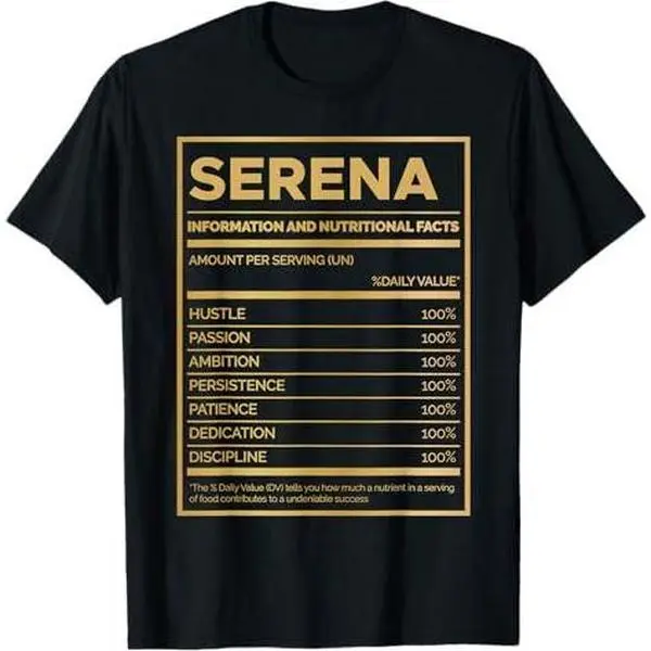 Serena Nutrition Information Amount Per Serving T-Shirt