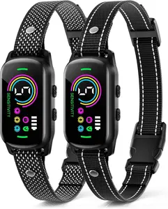 2 Pack Bark Collar, Rechargeable Dog Bark Collar for Large Medium Small Dogs, Smart Training Collar with 5 Adjustable Sensitivity Beep Vibration Harmless Shock, Anti Barking Device for Dogs