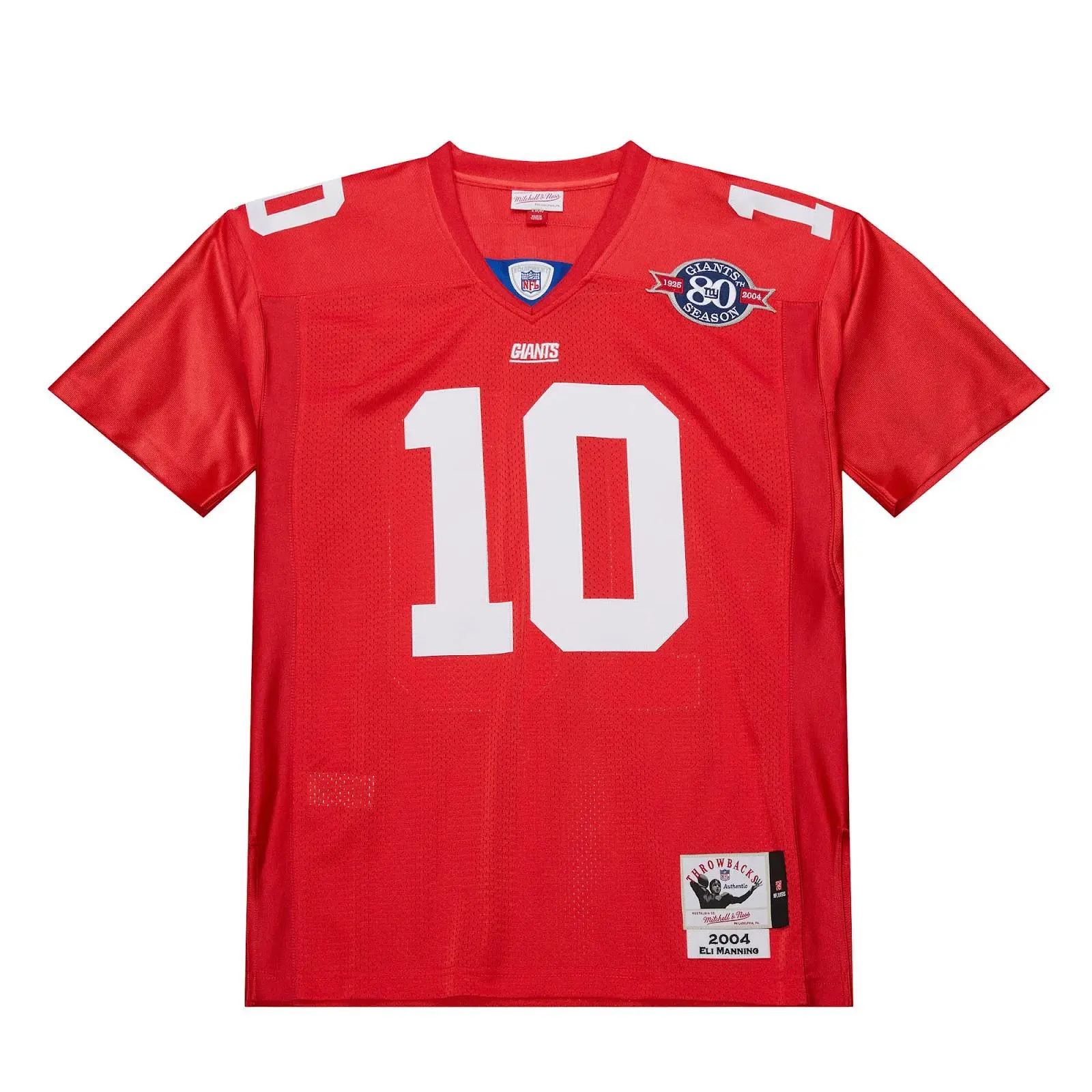 Eli Manning New York Giants Red 2004 Alternate Authentic Jersey NFL Throwback Mitchell & Ness