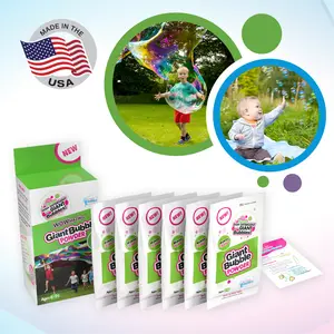WOWMAZING Big Bubble Refill Powder Mix (6 Packets) - Turns Dish Detergent into Giant Bubbles. Makes 6 GALLONS! - Made in USA