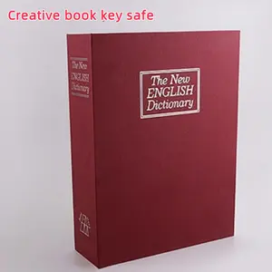 Amazonbasics Book Shape Safe with Key Lock, Creative Hidden Book Safe for Home Use, and Rose Flower Designs Available, Vault Safe Box, Hidden Safebox