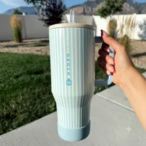 HydroJug Traveler 40oz Tumbler | Leakproof Stainless Steel Water Bottle with Handle, Flip Straw & Premium 24H Ice Insulation for Travel