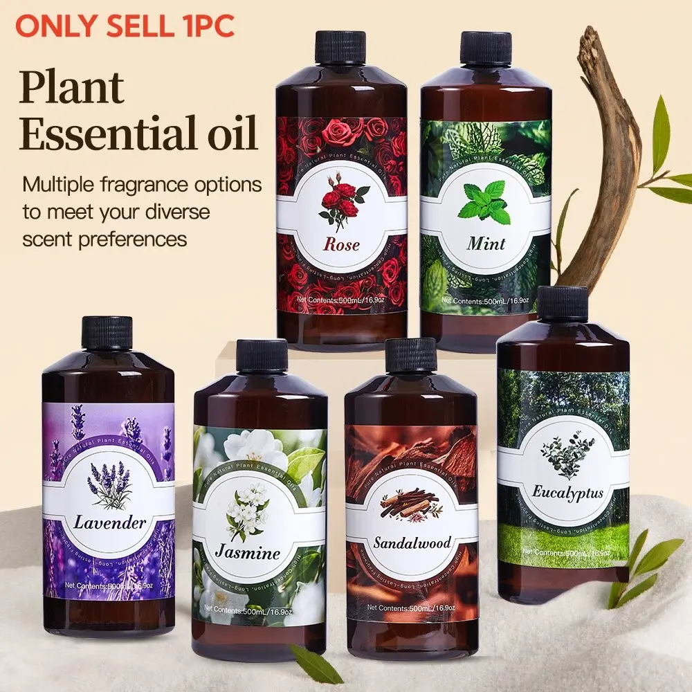 500ML/16.9OZ large capacity fragrant essential oil, Lavender scented, Selected ingredients provide long-lasting fragrance, Suitable for aromatherapy machines/humidifiers/car fragrances, Ideal choice for living rooms, bedrooms, study rooms, Home Fragrance