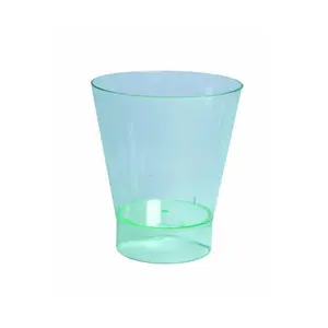 212 MAIN Pavlos Transparent Green Plastic Egg Mug - 6oz, Pack of 200, Home & Festive Party Supplies