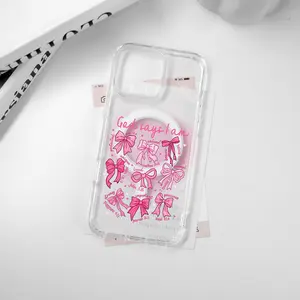 Cute Bow Magnetic Case for iPhone Samsung Galaxy Case iPhone 17Pro Max Air 16E 15Plus 14 13 12 11 XS S25 S24 S23 S22 A56 54 36 35 ZFlip ZFold Phone Cases, Simplicity, Personality, Protective Silicone Cover, Protection Durable, Shockproof Drop.JY52