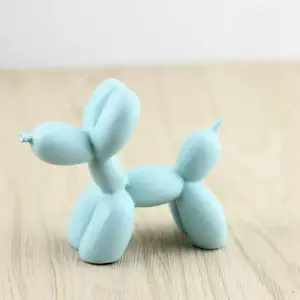 Mini Balloon Dog Art Sculpture, Sculpture Desk Decor, Unique Decorative Animal Statue for Home and Office, Cute Gift Idea for Dog Lovers