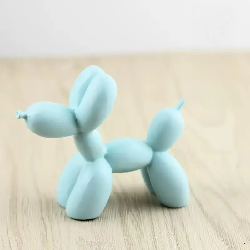 Mini Balloon Dog Art Sculpture, Sculpture Desk Decor, Unique Decorative Animal Statue for Home and Office, Cute Gift Idea for Dog Lovers
