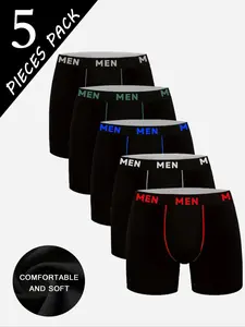 Men's Briefs Set, Fashion Color Block Design, Soft Comfortable Elastic, Moisture Wicking, Sports Fitness, Cycling, Hiking, Outdoor Casual Wear, Workout Gym Underwear