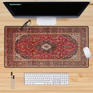 The Dude Persian Rug Desk Mat, Desk Decor Aesthetic, XL Mousepad, Movie Theme Deskmat, TCG Playmat, Gift For Gamers and Movie Lovers