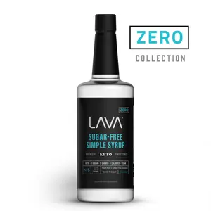 LAVA Premium Sugar Free Simple Syrup, Keto Friendly, Zero Sugar, Zero Carbs, Zero Calories, Sugar Substitute Sweetener, 33.8oz (1-Liter, 1-Pack) Beverage