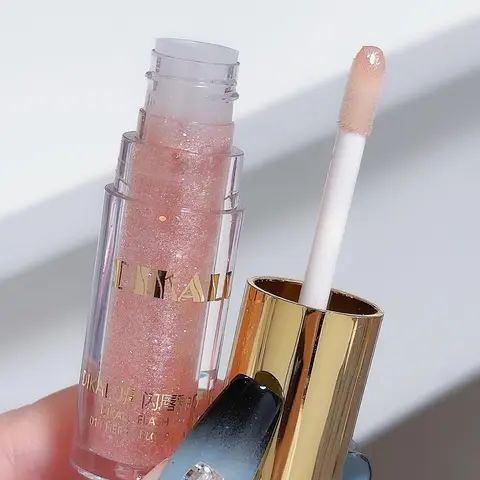 Long-lasting Lip Gloss, Glitter Lip Stain, Shimmer Gloss, Lip Glaze, Moisturizing Hydrating Plumping Liquid Lipstick for Girls and Women, Glossy Cosmetic Makeup