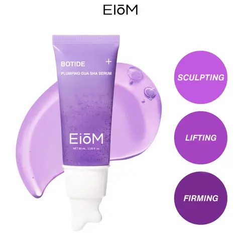 [EIOM] 2-in-1 Botide Peptide & Collagen Gua Sha Lifting Serum, Instant De-Puffing & Lifting Face Massager, Jawline Definer, Wrinkle and Fine Line Care, Plumping, Face Sculpting, 20 Types of Peptides, Korean Skincare, K-Beauty (2.02 fl.oz)