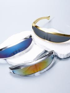 unisex future technology style sunglasses, trendy casual flat top frame sunglasses for everyday use, fashion accessories for outdoor activities