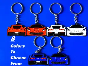 Keychain For C7 Chevy Corvette DOUBLE-Sided Sports Car Keyring Cool And Unique Gifts For Car Enthusiast, Car Guys, Boyfriend, Him, Her, Dad, & Mom