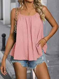 LUNE Ladies' Fashion Solid Color Camisole Cami Top