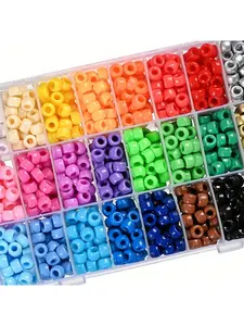 500g large hole small horse carat color acrylic beads, random color macaron spacer beads, suitable for jewelry production, bracelets, clothing decoration, necklace accessories in bulk