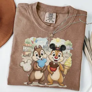 Funny Chip And Dale Snack Shirt, Park Ice Cream Tee, Chip And Dale Double Trouble Shirt, Magic Kingdom Family Trip Top