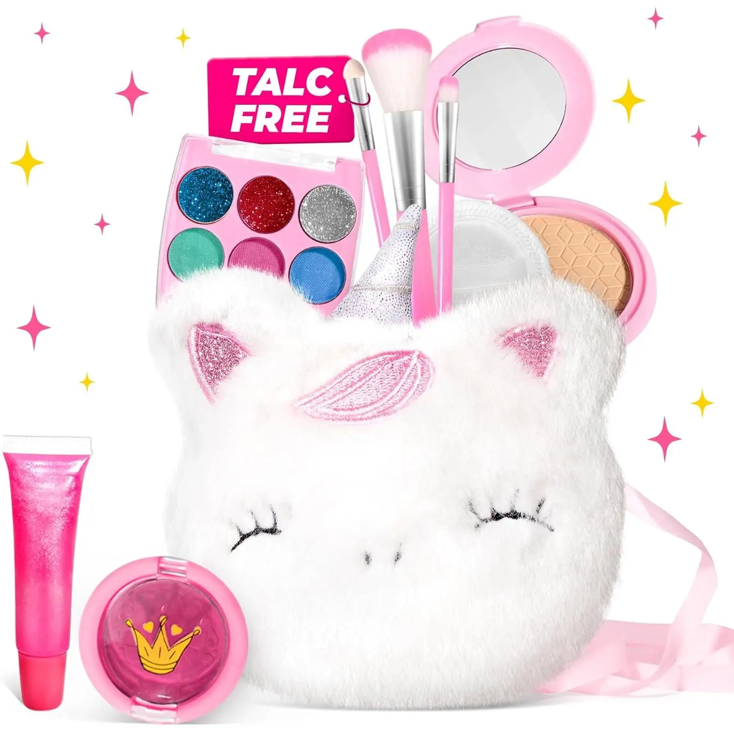 Easter Gifts for Girls - Kids Real Makeup Kit for Girls with Fluffy Purse - Real, Non Toxic, Washable Make Up Toy - Umicorn Toys Gift for 3 4 5 6 7 8 Years Old Girls Birthday (Pink Umicorn) Easter Gifts for Girls - Kids Real Makeup Kit for Girls with Fluffy Purse - Real, Non Toxic, Washable Make Up Toy - Umicorn Toys Gift for 3 4 5 6 7 8 Years Old Girls Birthday (Pink Umicorn)