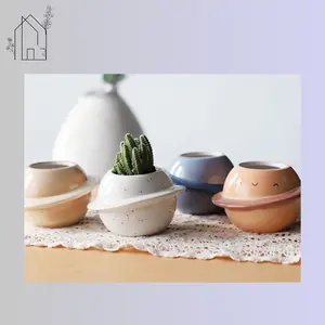 Out of This World; Decorative Ceramic Succulent Pot