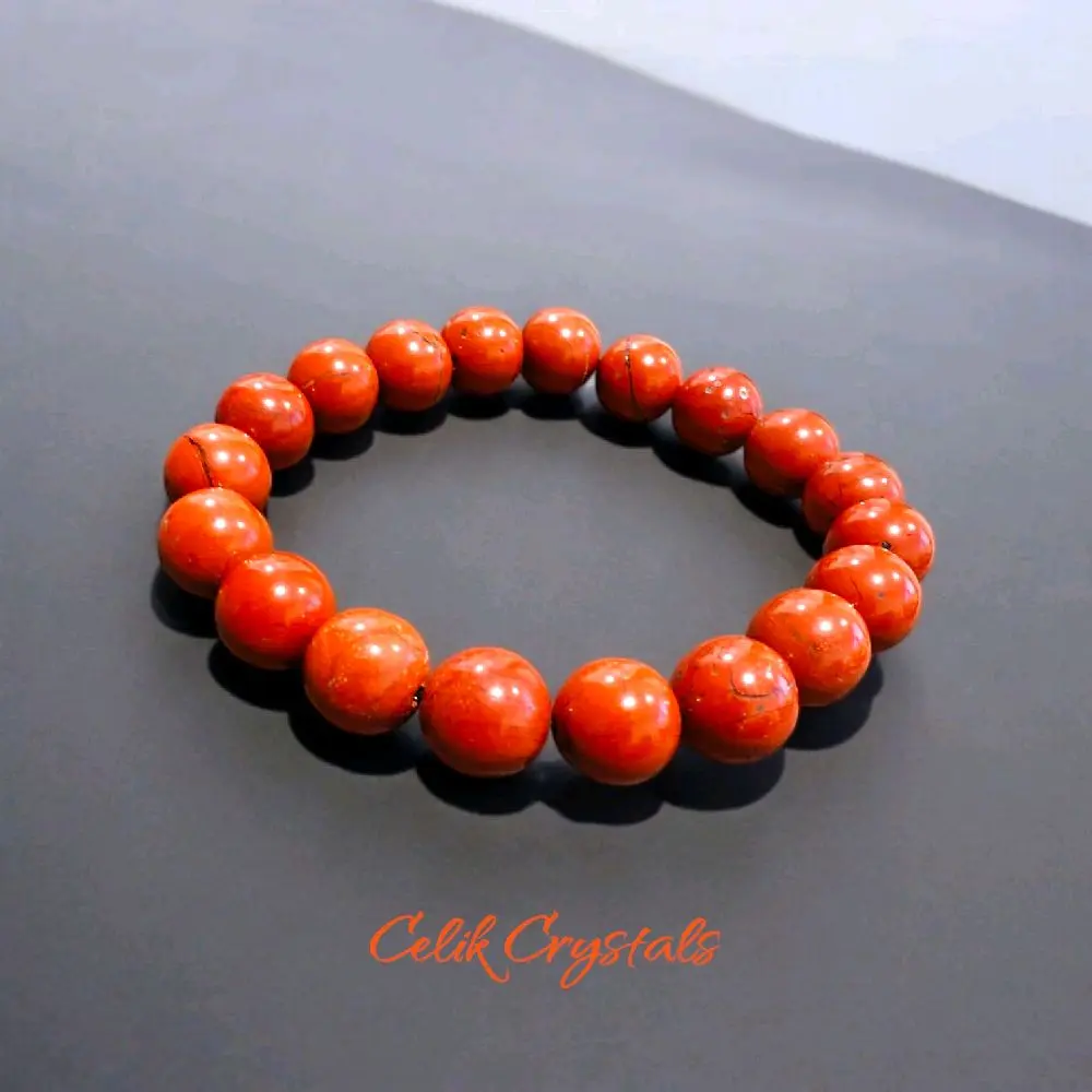 Red Jasper Jewelry Bracelet, 10mm Natural Stone Beaded Stretch Band, Stylish Accessory for Men and Women, Emotional Balance, Jasper Beads, Unisex, Adults