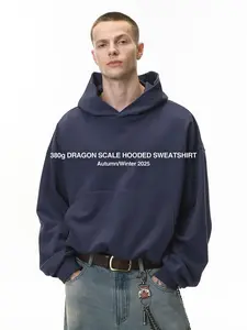 Inflation Men's Fashion Hoodie Autumn New Cropped Boxy Short Style 380G Loose Pocket Men's Long Sleeve Menswear Sweatshirts Valentine's Day