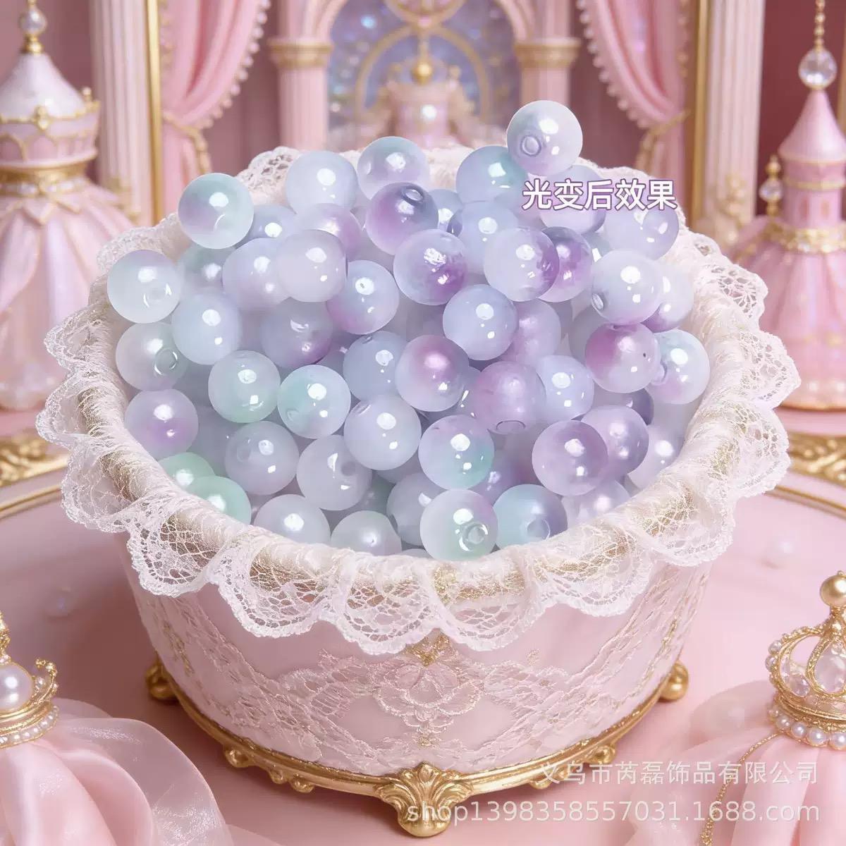 Ice Crackle Glass UV Beads & Macaron Glass UV Beads Glass Meterial