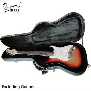 ST High Grade Electric Guitar Hard Case with Microgroove Flat Surface & Straight Flange - Heavy-Duty Black Hard Shell Case with PVC Straight Edge, Guitar Case, Guitar Storage, Sleek Design, Durable Construction, Guitar Travel Case