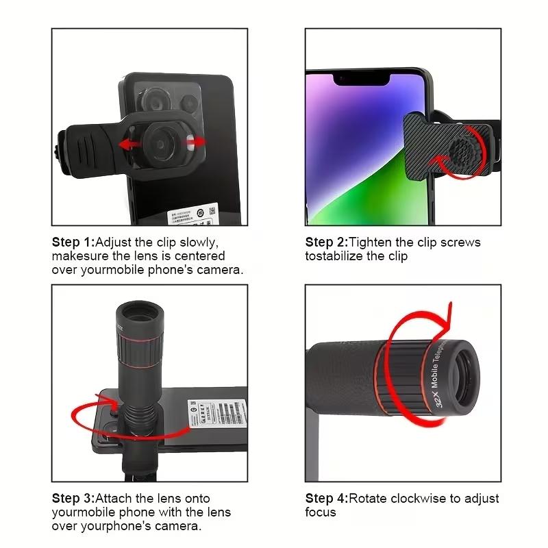 【CLEARANCE SALE】  Summervibes 8X Zoom Phone Camera Lens HD Telescope Clip-On for iPhone Android | Portable Travel Photography Gift