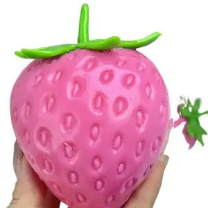 Large Strawberry Soft Plush Toy, Slow Bounce Fruit Ventilation Toy, Fun Sensory Comfort Toy, Home Decor Interactive Prize, Christmas Gift, Squishies
