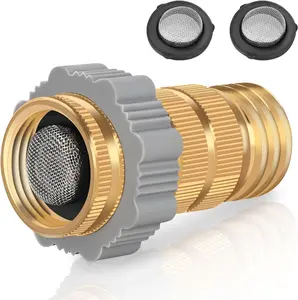 Nilight RV Hi-Flow Water Regulator for Camper, Lead-Free Brass Water Hose Pressure Reducer Valve with Filter Screen 3/4 Inch Thread for Camper Trailer RV Plumbing System Water Hose, 40-50 psi