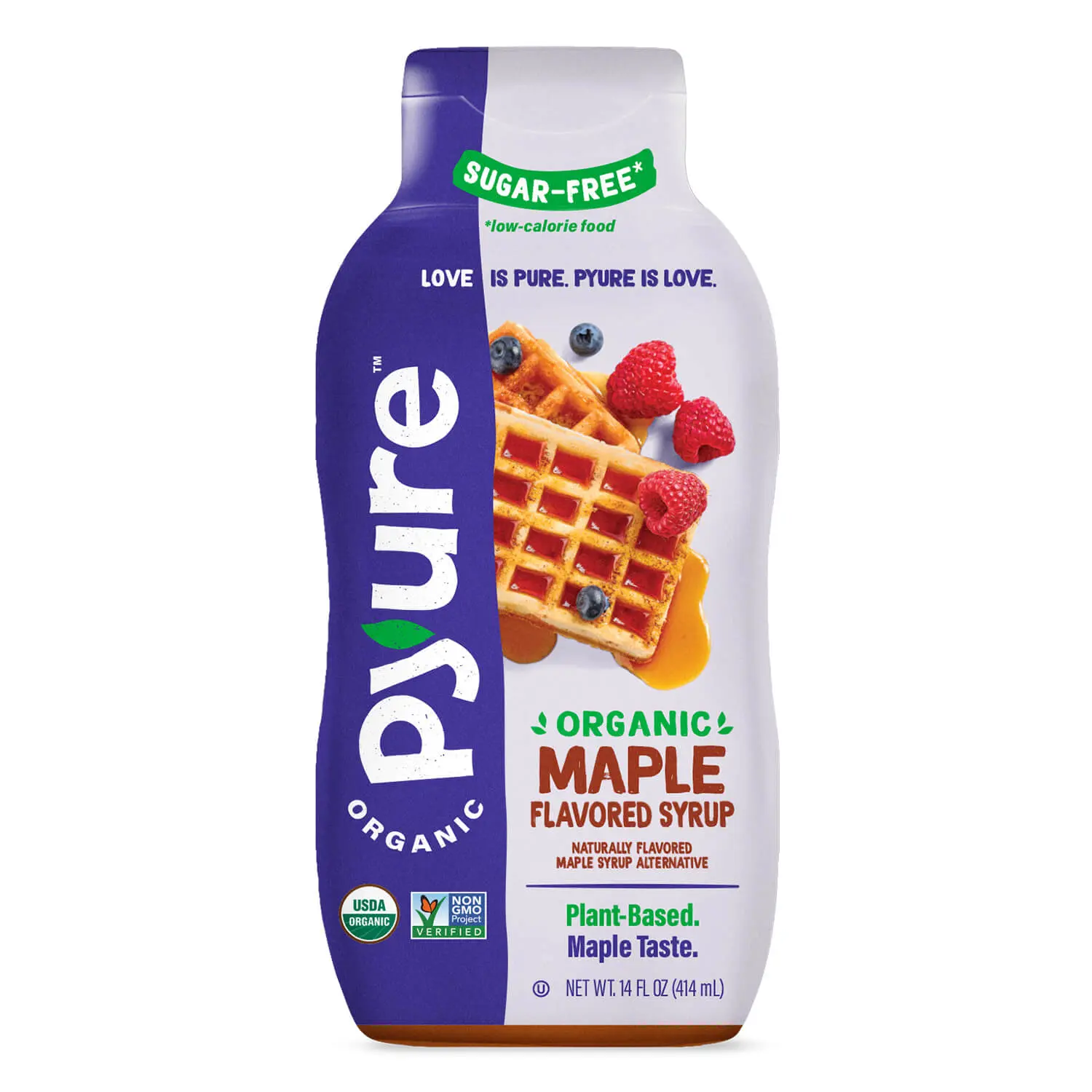 Organic Maple Flavored Syrup - Plant-Based Zero-Sugar Breakfast Syrup with no Artificial Sweeteners