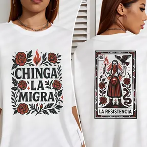 Chinga La Migra Shirt, La Resistencia Latinx Shirt, Abolish Ice Protest Shirt, Latina Activist Loteria Shirt, Chinga La Migra tee