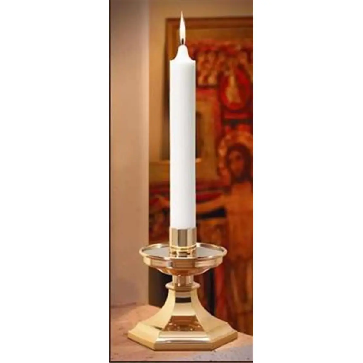 Will & Baumer 60404 Stearine Altar Candle, 1-1/2 x 12 in, Indoor Decor for Living Room & Room Accent