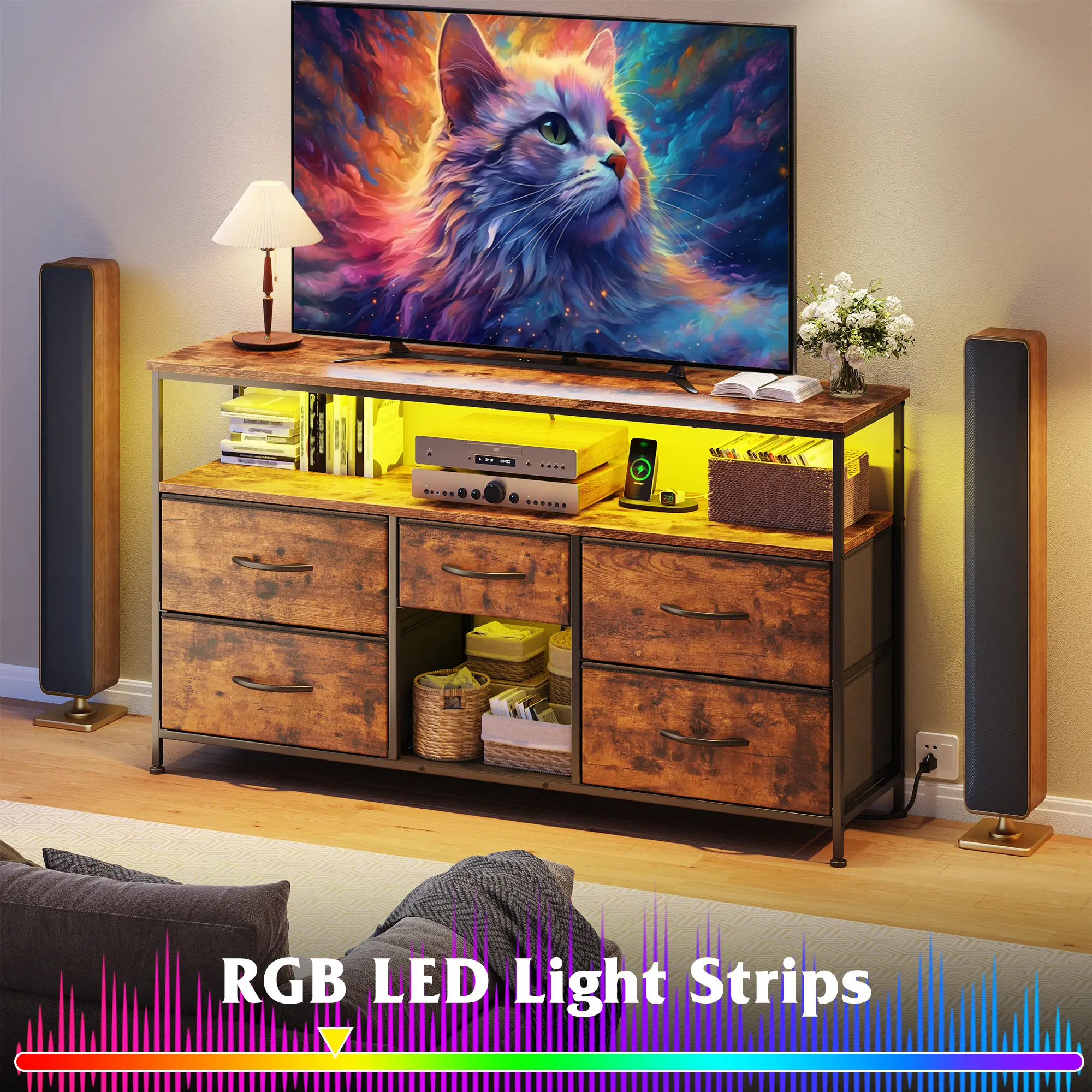5 Drawer-Brown(LED)