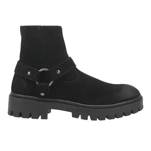 Dingo Mens Road Trip Motorcycle Casual Boots Ankle - Black