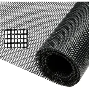 Pet Proof Window Screen Replacement, 39 inch W x 100 inch L, Upgraded Thicken Charcoal Mesh for Sliding Pet Screen Door Repair, Screen Door Protector for Dogs Patio Screen Mesh