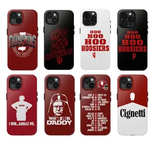 Indiana Hoosiers Football iPhone Case, HOO HOO HOOSIERS, IU Champions Fan Phone Case for iPhone 17 - SE- Samsung S21-25