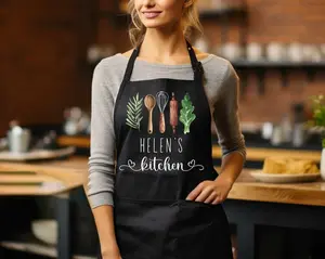Personalized Apron for Women, Custom Mother's Day Gift, Kitchen Apron for Grandmother, Personalized Gift for Mom, Custom Printed Apron