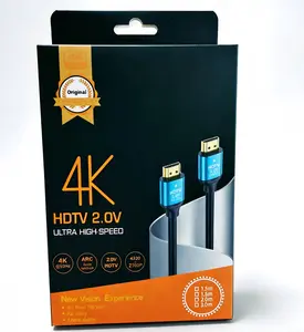 Ultra High Speed HDMI 2.0 Cable (1M/3FT & 2M/6FT), 4K@60Hz, Gold-Plated Connectors, ARC, 3D, Audio/Video Sync