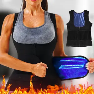 Sauna Suit for Women Waist Trainer Vest for Women Sweat Tank Top Shaper for Women with Zipper ,Compression Tank Top Body Shaper Sweat Ladies Tank Top Shaper for Women with Belted
